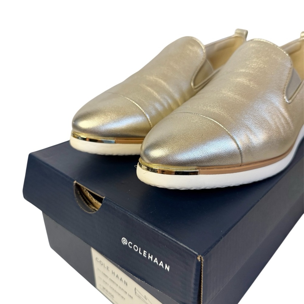 Cole Haan Gold Grand Ambition Slip-On Loafers